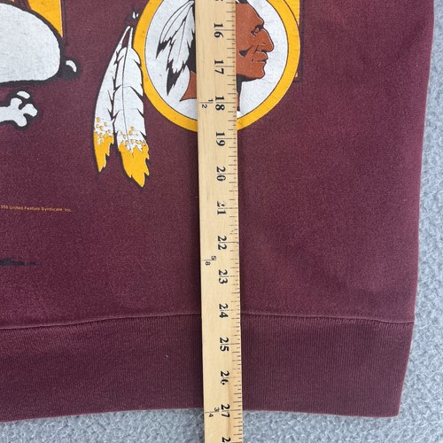 Vintage WASHINGTON REDSKINS Sweatshirt Men's Medium Snoopy Large Spell Out USA - Picture 6 of 14