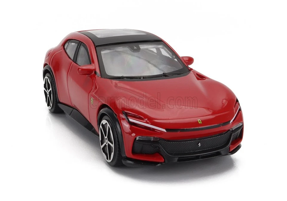 MODELLINO AUTO STATICO BURAGO FERRARI PUROSANGUE SUV 2022 ROSSO SCALA 1/43 - Immagine 4 di 4