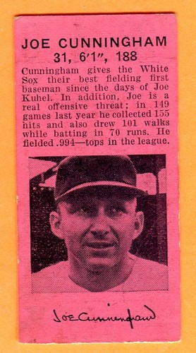 1963 WHITE SOX "PHOTO TICKET STUB"-JOE CUNNINGHAM-OPENING DAY-4/16/63-KC A'S - Picture 2 of 2
