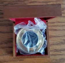 Brass World Tracker Compass (Model no. R-424) w/ Customized KRAFT Wooden Box