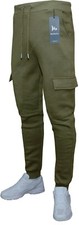 Mens Slim Fit Jogging Bottoms Cargo Combat Plain Skinny Track Sweat Pants S-2XL