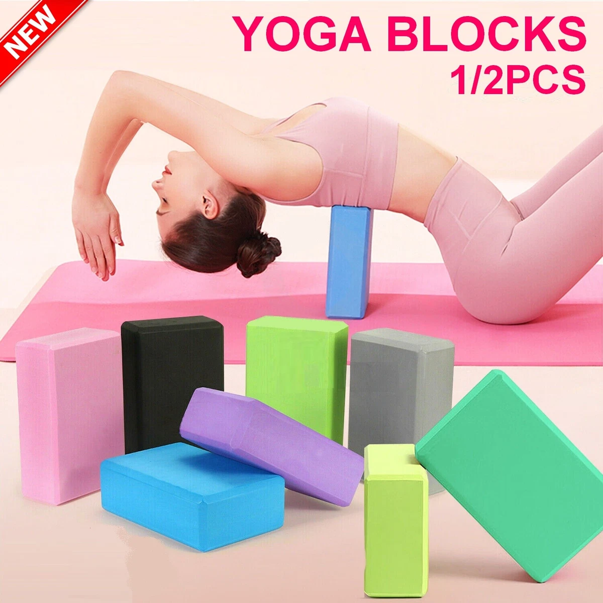 Yoga Block Foaming Home Exercise Practice Fitness Gym Sport Tool Yoga Brick  AU