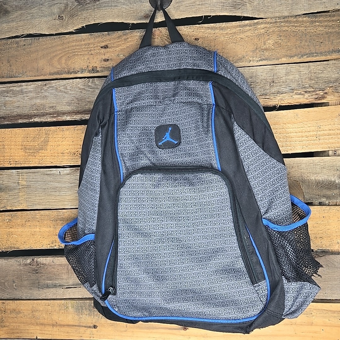 Nike Air Jordan Backpack Bookbag Laptop School Bag Blue/Black/Gray