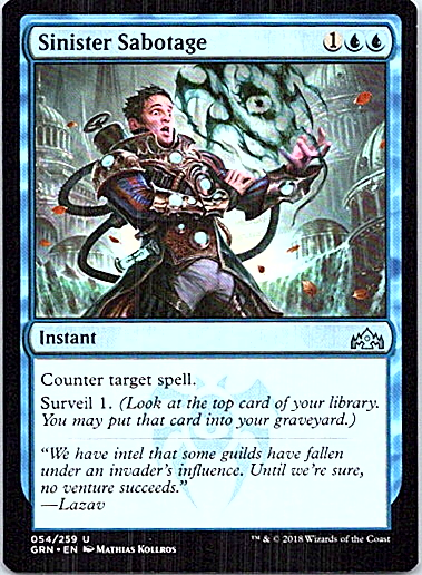 Magic the Gathering Sinister Sabotage - Sinister Sabotage - [GRN] [NM