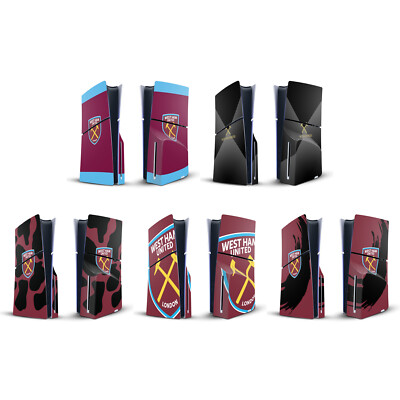 WEST HAM UNITED FC KUNST VINYL SKIN FOR SONY PS5 SLIM DISC EDITION CONSOLE
