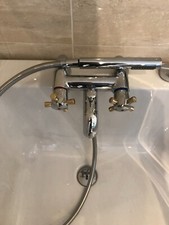 SHIRES VISIONS DECK MOUNTED BATH SHOWER MIXER MIXAGE including inlet connectors 