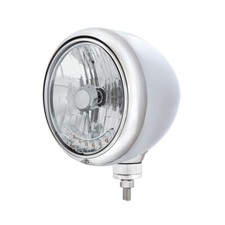 Stainless Guide Headlight H4 Bulb W 6 Amber Led