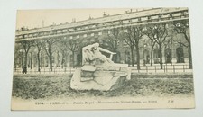Paris Palais -Roya Monument De Victor Hugol Par Rodin Vintage Postcard Posted