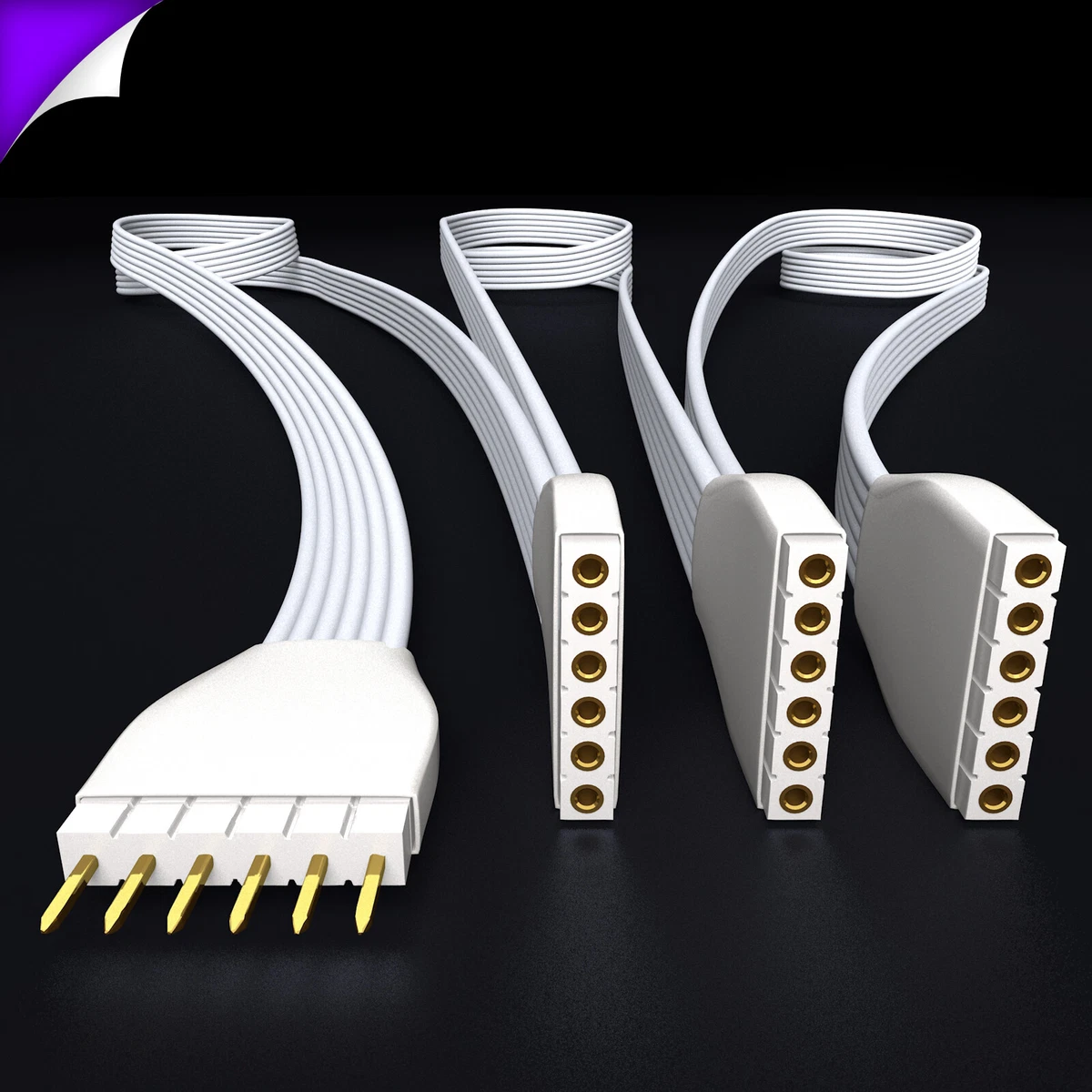 WHITE Parallel Cable, for Philips Hue Lightstrip Plus V3, Splitter 3,4,5+  way