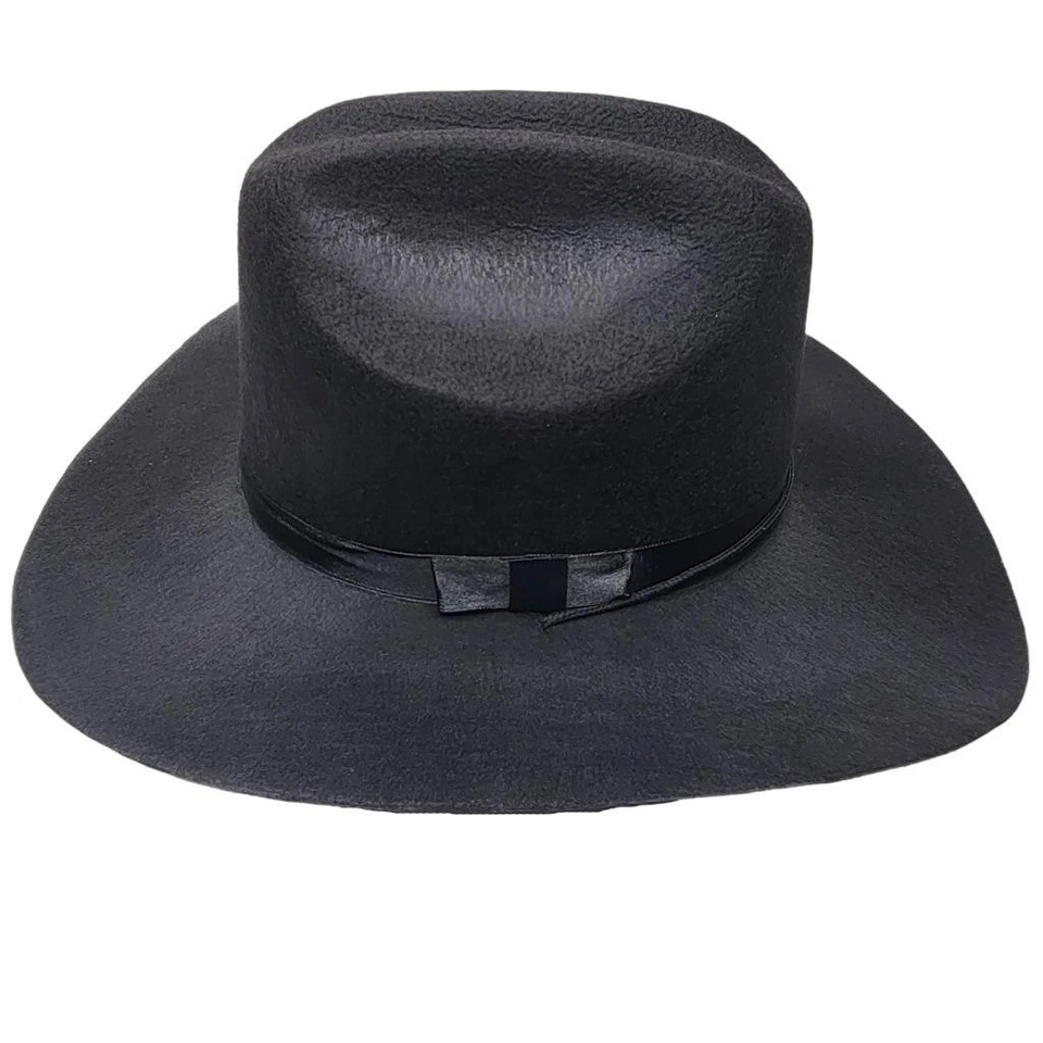 Sombrero de Vaquero Negro Correa para la Barbilla Vaquera Sheriff Adjunto Desperado Disfraz H4571 Foto 3 de 4