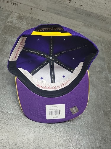 Los Angeles LA Lakers New Mitchell And Ness NBA Basketball Snapback Hat Cap - Picture 5 of 5
