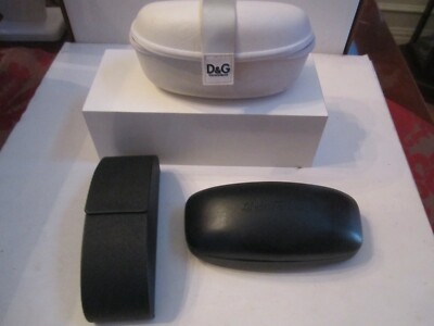 3 AUTHENTIC PRADA, D&G & SALVATORE FERRAGAMO DESIGNER EYE GLASS CASES 