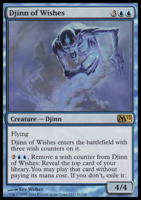 Magic the Gathering MTG Djinn of Wishes (51) Magic 2012   LP