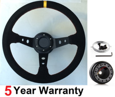 Wildlederlenkrad & Bosskit-Hub Für Subaru Impreza Classic WRX & STI Schwarz