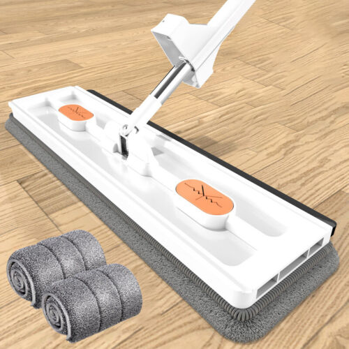 Microfiber Large Flat Mop 360°Rotating Magic Self Wringing Mop Washable Mop Pads - Picture 8 of 15
