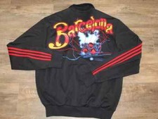 Adidas Vintage Barcelona Full Zip Track Jacket XL Black Casual Lounge Retro Team
