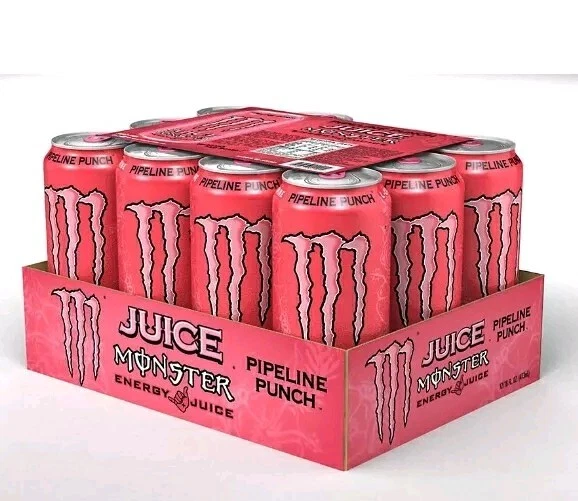 12CT: MONSTER BRAZIL Energy Drink JUICE Pipeline Punch taurine L-carnitine  + B-