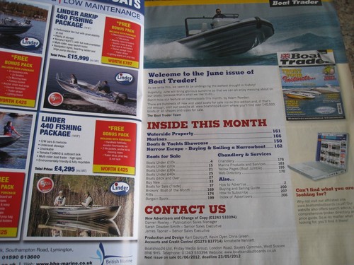 BOAT TRADER JUNE 2012 NARROW BOAT SEA-BREAZE WINDSCOOPS LIVERPOOL JEANNEAU MARLI - Picture 2 of 3