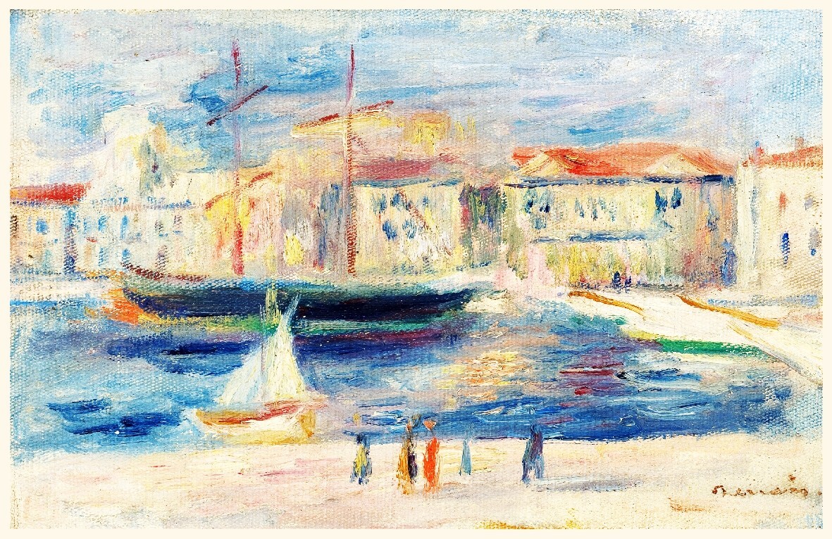 Tableau Renoir St Tropez reproduction sur toile 50x80cm pour salon