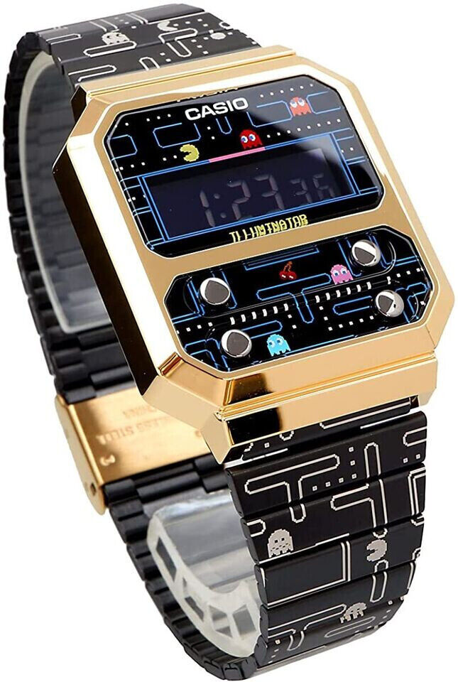 Casio Vintage x PAC-MAN Digital Black/Gold Men's Watch Casio Vintage x PAC-MAN Digital Black/Gold Men's Watch