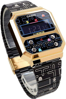 Casio Vintage x PAC-MAN Digital Black/Gold Men's Watch Casio Vintage x PAC-MAN Digital Black/Gold Men's Watch