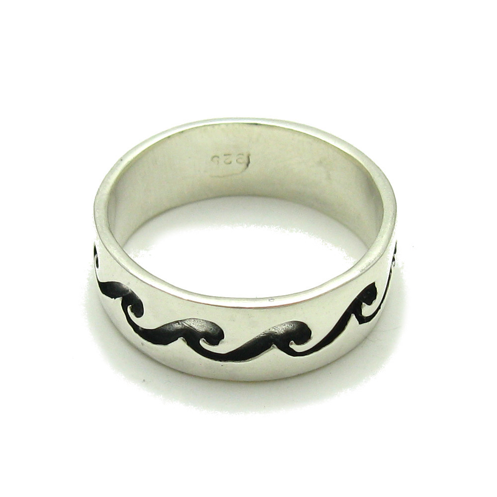 Echtes Sterling Silber Ring Band Gepunzt Massiv 925 Handarbeit