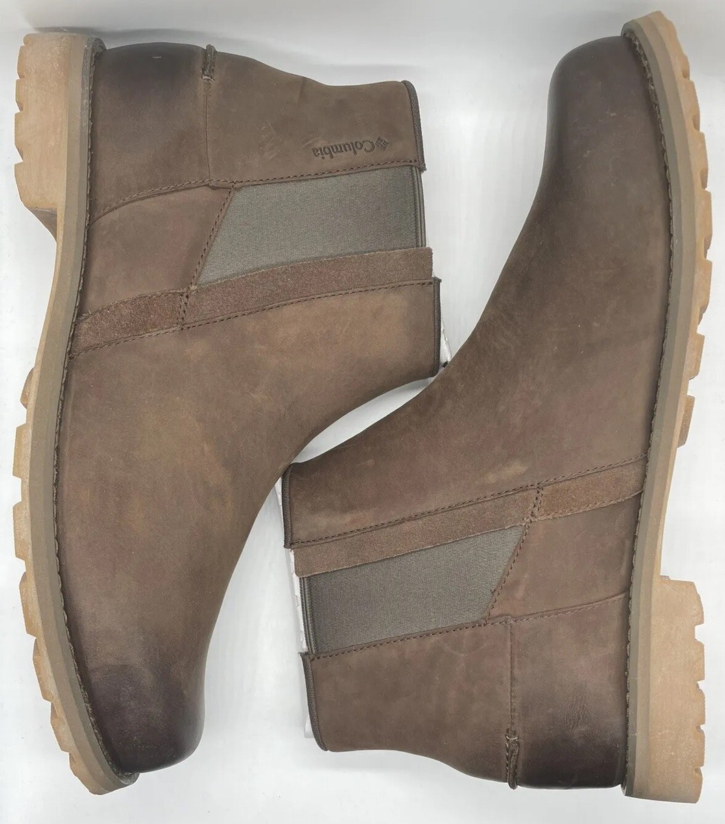 Columbia Marquam Chelsea Waterproof Leather Boots Brown BM5996-231 Size 9.5  NWOB for sale online | eBay
