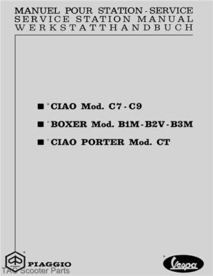 #ad Piaggio Vespa Ciao Boxer Porter Moped Service Manual $12.99