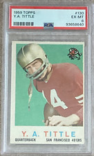 1959 Topps NFL#130 Y.A. TITTLE San Francisco 49ERS PSA 6 EX-MINT