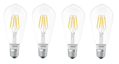 4x OSRAM SMART+ LED Filament Edison BT E27 dimmbar EEK: G (Spektrum A bis G)