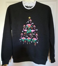 Christmas Flamingo Sweatshirt Ugly Sweater