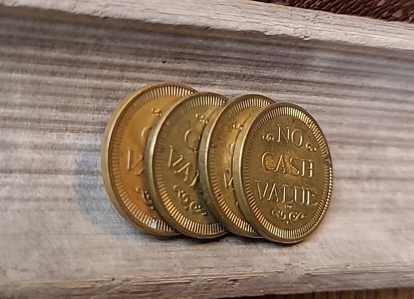 Three (3) Eagle Token Brass Coin - 