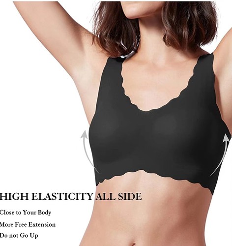 For Women female Seamless Bra Comfortable Wirefree Sport Yoga One Size Tank Tops - Picture 13 of 26