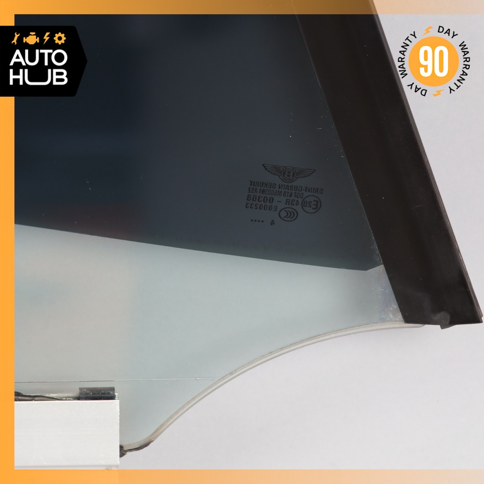 03-10 Bentley Continental GT Coupe Rear Left Side Quarter Window Glass OEM 92k
