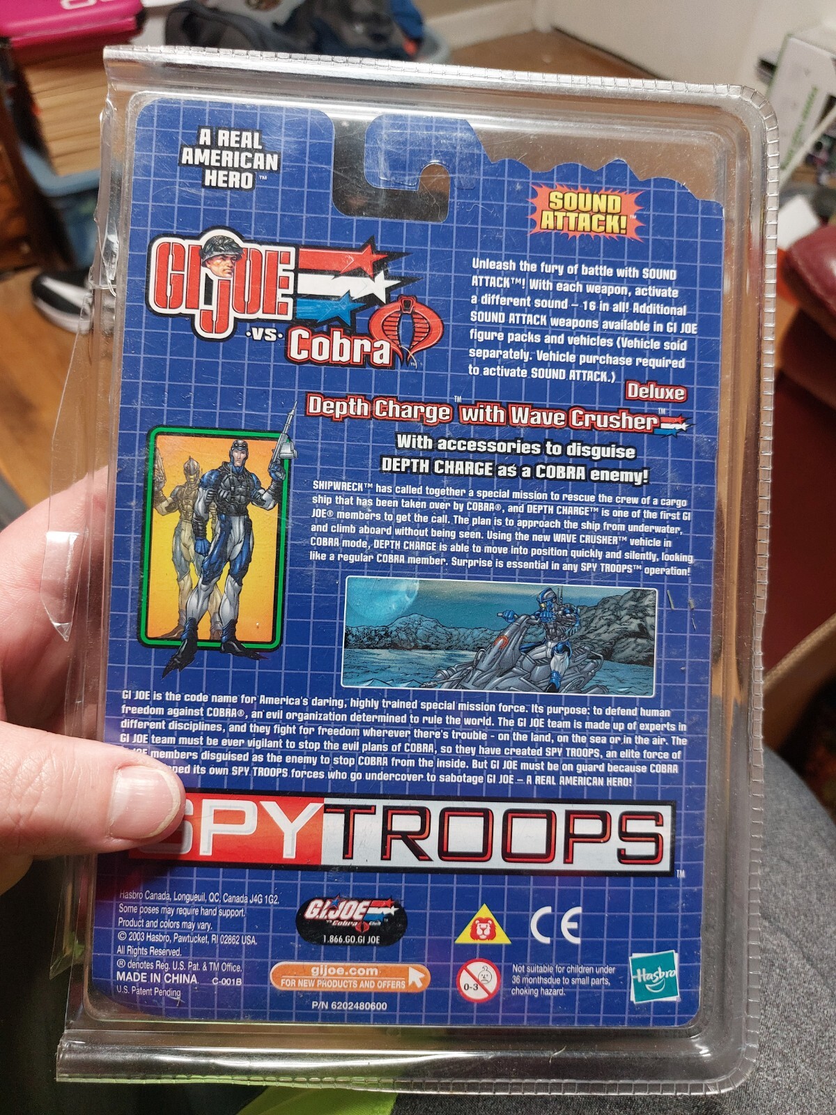 Carga de profundidad con trituradora de ondas GI Joe vs Cobra Spytroops 2003 Hasbro NUEVO SELLADO