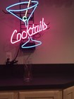 RETRO HANDPAINTED GLASS TALL MARTINI PITCHER +SWIZZLE STICK VINTAGE BAR WAS $100 — photo 9