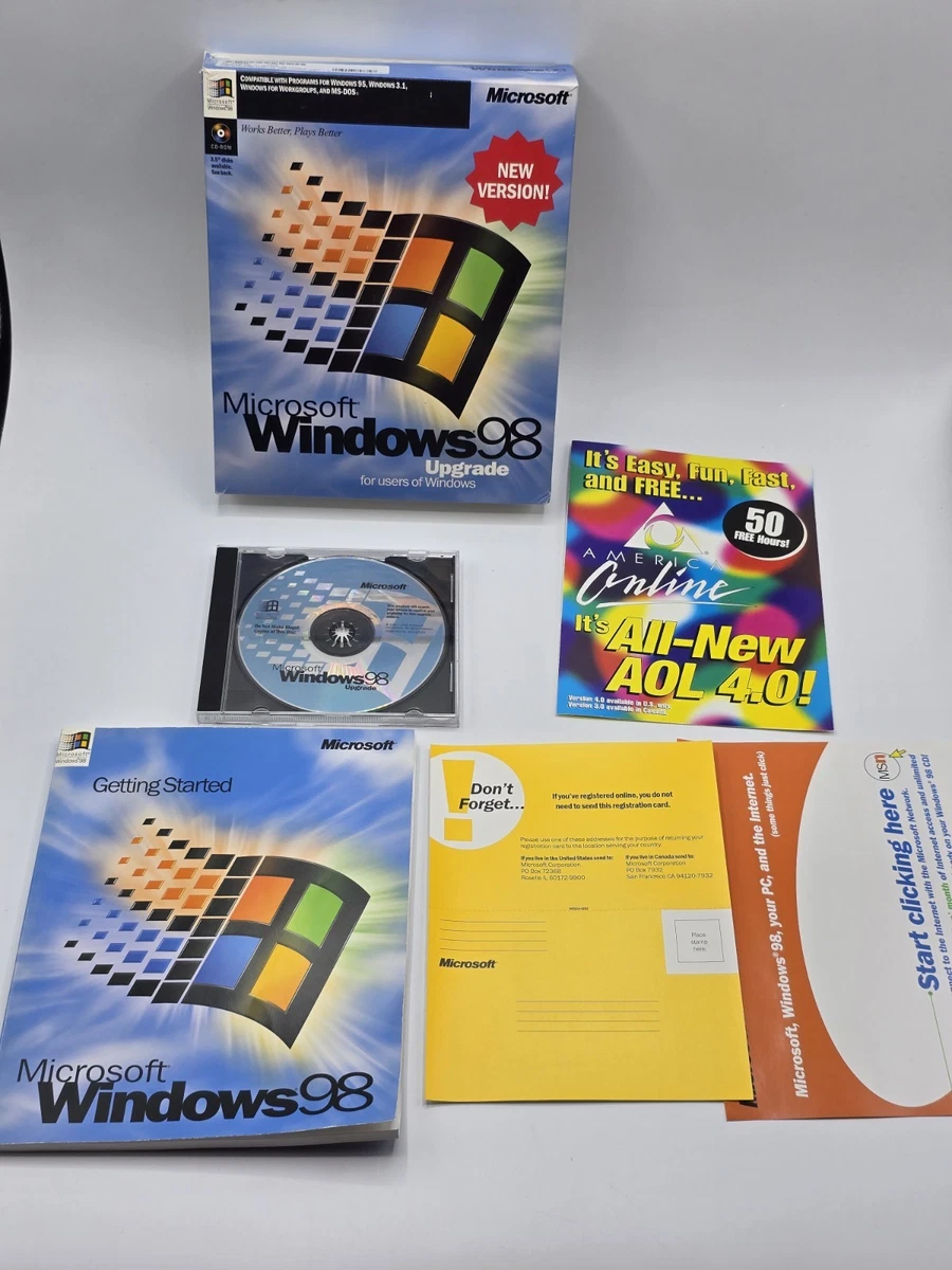Microsoft Windows 98 Standard Operating System Software for sale