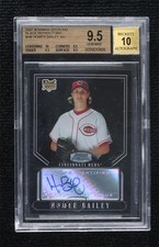 2007 Bowman Sterling Black Refractor 23/25 Homer Bailey #BS-HB BGS 9.5 Auto 0o48