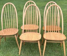 SUPERB MODERN SINGLE  ASH ERCOL QUAKER DINING CHAIR, 5 AVAILABLE  VERY CLEAN
