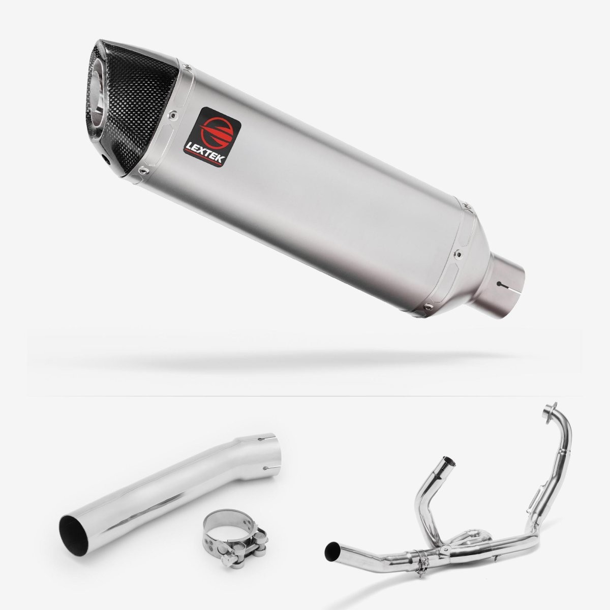 Lextek Stainless Steel VP1 Matt 300mm Exhaust System for Suzuki SV650 (99-02)