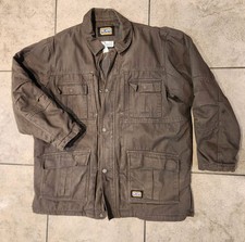 Big Smith Insulated Canvas Work Jacket Brown Blanket Lined XL Regular Chore Coat