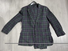 J.CREW Ludlow men's 2 Piece Suit Slim Plaid Wool Tartan 40S Jacket 33x30 Pants