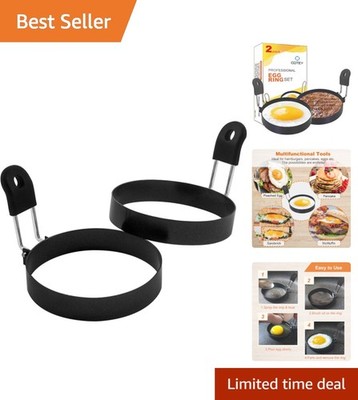 Multi-purpose Egg Rings for Cooking Breads Omelets BPA Free Stainless Steel
