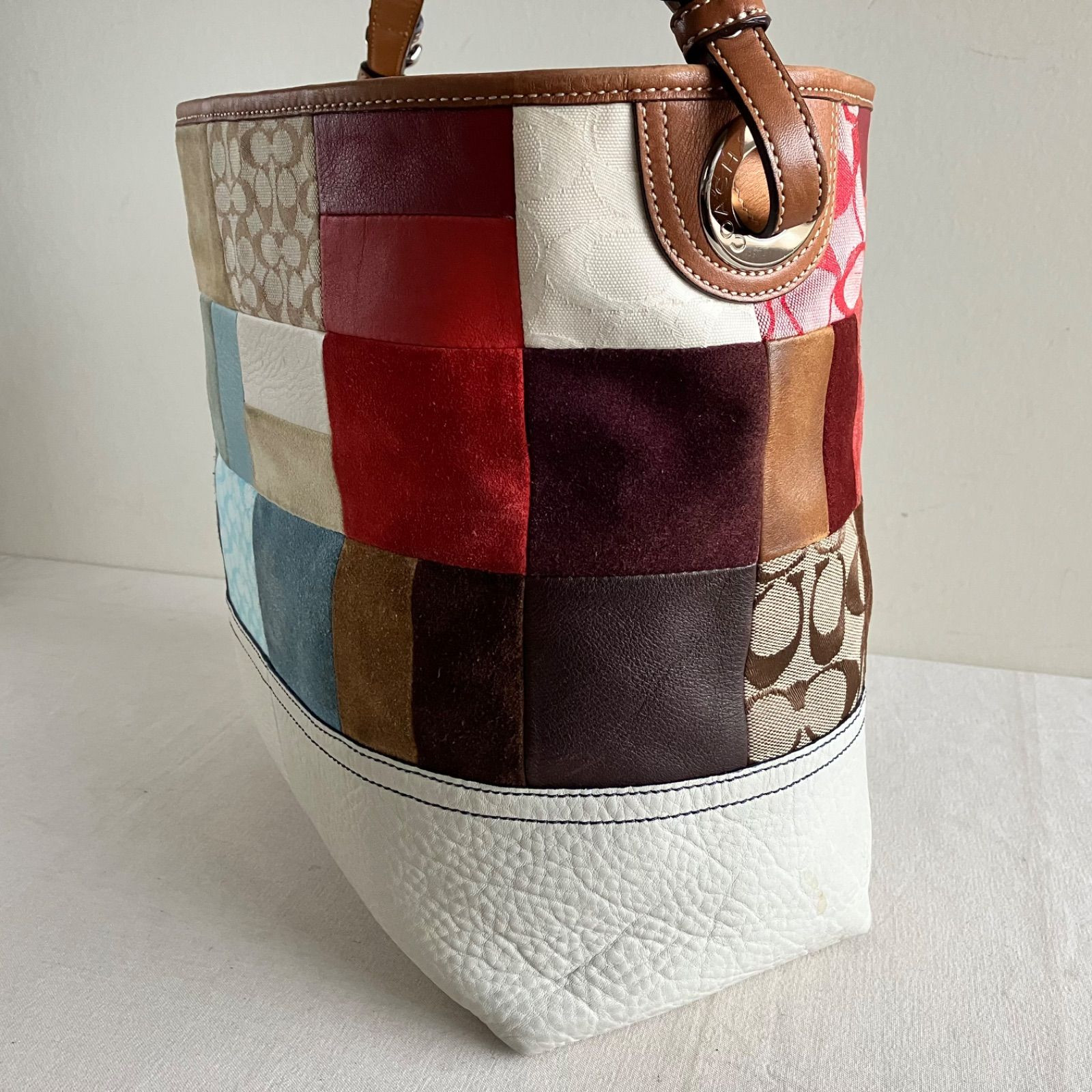 COACH Patchwork One Shoulder Bag Multicolor Rare … - image 6