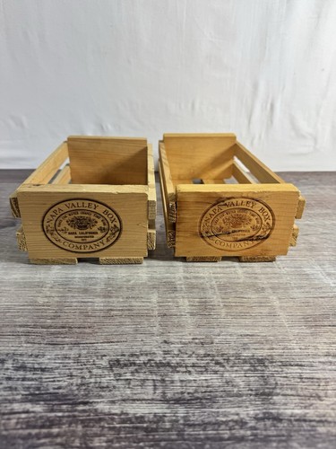 Napa Valley Box Company 2 Vtg Wood Cassette Tape Storage Crates. - Picture 8 of 8