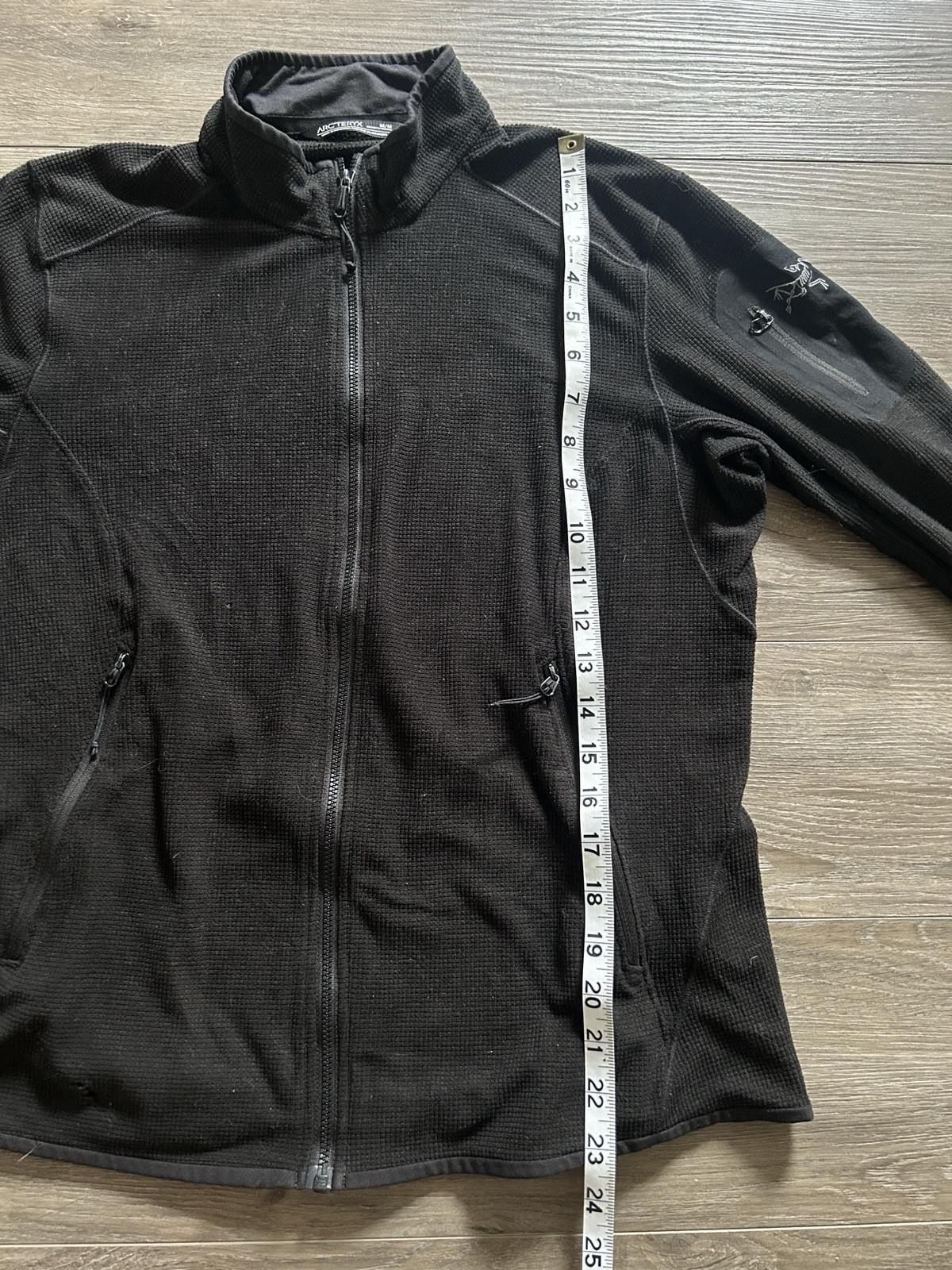 Arcteryx Women’s Medium Delta LT Zip Black Polartec Waffle Grid Full Zip Thermal thumbnail 5