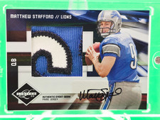 Matthew Stafford 2009 LEAF LIMITED RC RPA AUTOGRAPH JUMBO PATCH 16/25 Rookie #10