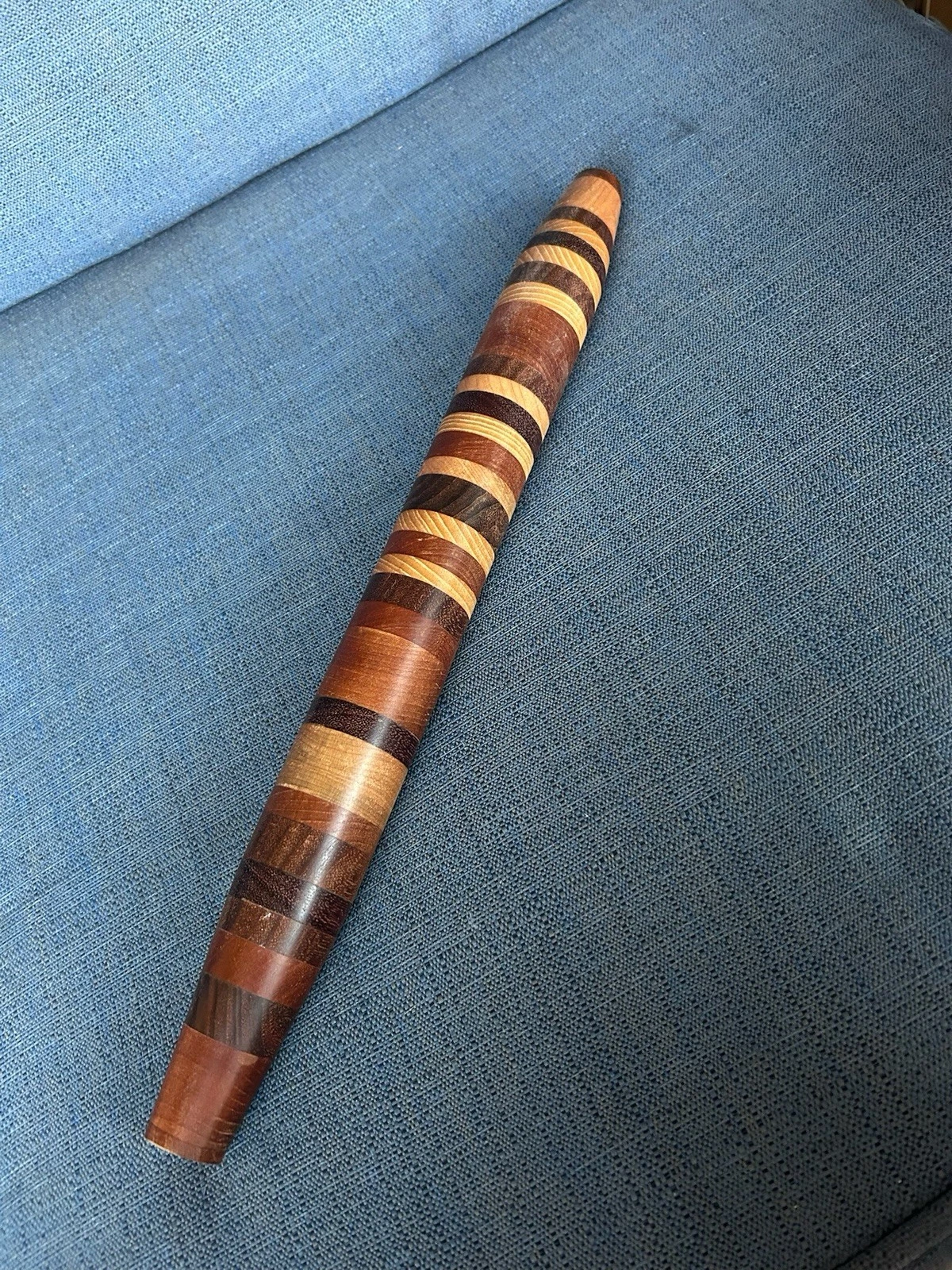 Vtg Wooden Rolling Pin DoughPastry Roller wood hand made high quality (c1)