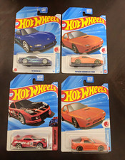 Hot Wheels 1:64 Mazda RX7 lot of four.