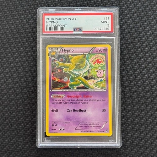 2016 POKEMON XY BREAKPOINT #51 HYPNO BREAKPOINT PSA 9 MINT